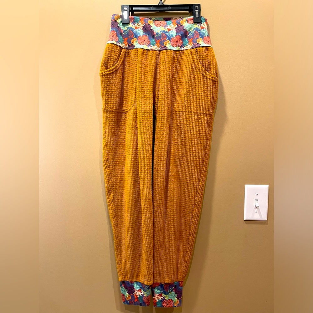 Floral Trim Mustard Joggers